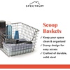 image:imageSpectrum Wire Scoop Basket Storage Bin Industrial Gray Medium Metal Wire Basket Organizer for Kitchen Pantry Wire Storage Bins Heavy Duty Rectangle Wire Storage for Kitchen OrganizationMedium Pack of 6