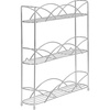 image:imageSpectrum 3 Tier Hanging Spice Rack for Wall Black Steel Kitchen Spice Organizer Wall Mounted Metal Three Tier Metal Spice Organizer Rack for Kitchen Cabinet Pantry OrganizationChrome