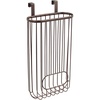 image:imageSpectrum Ashley Over Cabinet Door Grocery Bag Holder Hanging Bag Dispenser for Kitchen Cabinet Bathroom Under Sink Home Organization Heavy Duty Plastic Bag Cabinet Door Storage Bronze