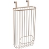 image:imageSpectrum Ashley Over The Cabinet Plastic Bag Holder Satin Nickel Powder Coat  Grocery amp Recycling Bag Dispenser for Kitchen Bathroom Under Sink Home amp Apartment Organization