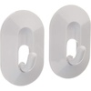 image:imageSpectrum Diversified Wall Mounted Magnetic Classic Hook for Fridge Hanging Keys Rings and More Storage 2Pack White