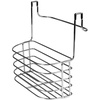 image:imageSpectrum Duo Over Cabinet Towel Holder and Cabinet Basket Medium for Kitchen Towel Under Sink Storage Durable Steel Over the Cabinet Door Towel Bar Organizer with No Drill Installation ChromeChrome