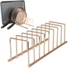 image:imageSpectrum Euro Kitchen Organizer Metal Dish Rack Cutting Board Holder Stand for Countertop or Inside Cabinet Organization 8 Slot Cutting Board Plate Drying Rack for Bakeware Storage Satin NickelCopper