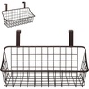 image:imageSpectrum Hanging Baskets for Organizing Large Satin Nickel  Grid Over the Cabinet Wire Basket for Kitchen or Bathroom  Door Hanging Storage Organizer for Cleaning Supplies Washcloths amp TowelsBronze