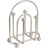 image:imageSpectrum Leaf Vertical Napkin Holder for Table amp Kitchen Countertop Organization Metal Napkin Dispenser with Weighted Base Keeps Paper Napkin Holders Standing for Dining Room Dcor BlackSatin Nickel