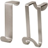 image:imageSpectrum Over Cabinet Door Hook 2 Pack Kitchen Cabinet Organizer for Towel Holder Storage Over the Cabinet Hooks for Hand Towels and Dish Cloths Brushed NickelBrushed Nickel