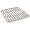 image:imageSpectrum Small Sink Mat Protector for Kitchen Sink with Raised Feet for Quick Drying and Water Flow Soft Rubber Non Slip Surface Protects Dishes Glassware for Stainless Steel Sinks ButtercreamWarm GrayClear