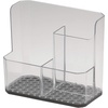 image:imageSpectrum Sponge and Brush Holder for Kitchen Sink Storage Hexa QuickDry Organizer with 3 Compartments Removable Base Sink Caddy for Dish Brushes amp Sponges Compact Design Clear amp GrayClear  Gray