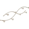 image:imageSpectrum Sweep Decorative Metal Coat Rack 8 Hook Wall Mounted Hook Rail for Hanging Coats Hats Bags and More Easy Install Heavy Duty Steel Organizer for Entryway Bathroom Bedroom Decor Satin NickelSatin Nickel