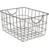 image:imageSpectrum Utility Steel Wire Storage Basket for Kitchen Pantry Organization amp Closet Shelves with Easy Grip Handles Durable Metal Basket Organizer with Open Design for Easy Viewing Industrial GrayIndustrial Gray