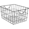 image:imageSpectrum Utility Steel Wire Storage Basket for Kitchen Pantry Organization amp Closet Shelves with Easy Grip Handles Durable Metal Basket Organizer with Open Design for Easy Viewing Industrial GrayBlack