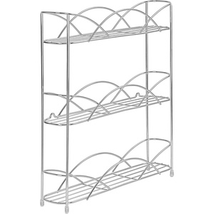 image:imageSpectrum 3 Tier Hanging Spice Rack for Wall Black Steel Kitchen Spice Organizer Wall Mounted Metal Three Tier Metal Spice Organizer Rack for Kitchen Cabinet Pantry OrganizationChrome