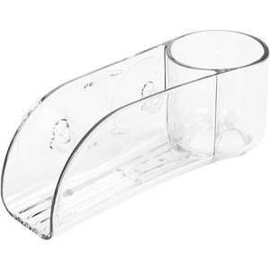 image:imageSpectrum Ashley Sink Sponge and Brush Holder with Suction Cups 2 in 1 Sink Caddy Bronze No Rust Easy Mount Suction Cup Kitchen Sink Sponge and Brush Holder Hanging Wire Cradle Promotes Quick Drying275 D x 7 W x 275 H