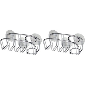 image:imageSpectrum Ashley Sink Sponge and Brush Holder with Suction Cups 2 in 1 Sink Caddy Bronze No Rust Easy Mount Suction Cup Kitchen Sink Sponge and Brush Holder Hanging Wire Cradle Promotes Quick Drying1 EA Pack of 2
