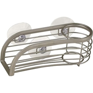 image:imageSpectrum Ashley Sink Sponge and Brush Holder with Suction Cups 2 in 1 Sink Caddy Bronze No Rust Easy Mount Suction Cup Kitchen Sink Sponge and Brush Holder Hanging Wire Cradle Promotes Quick Drying725 inches L x 3 inches W