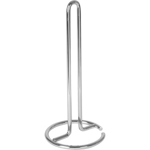 image:imageSpectrum Chrome Paper Towel Holder Countertop Kitchen Organizer Easy Tear Modern Freestanding Kitchen Hand Towel Roll Stands Vertical for Standard and Large Paper Towel Rolls with Durable Steel BaseChrome