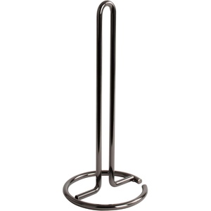 image:imageSpectrum Chrome Paper Towel Holder Countertop Kitchen Organizer Easy Tear Modern Freestanding Kitchen Hand Towel Roll Stands Vertical for Standard and Large Paper Towel Rolls with Durable Steel BaseBlack Chrome