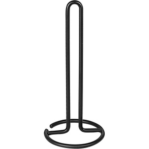 image:imageSpectrum Chrome Paper Towel Holder Countertop Kitchen Organizer Easy Tear Modern Freestanding Kitchen Hand Towel Roll Stands Vertical for Standard and Large Paper Towel Rolls with Durable Steel BaseBlack