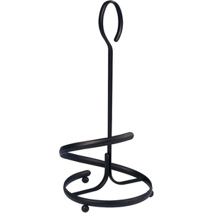 image:imageSpectrum Contempo Farmhouse Paper Towel Holder with Easy Tear Arm for Kitchen Counter Tabletop Bathroom Sturdy Metal Rustic Paper Towel Stand with Weighted Base for Standard amp Jumbo Rolls BlacKTwist
