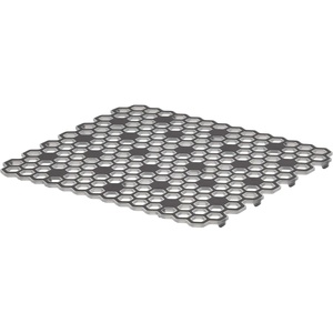 image:imageSpectrum Diversified Hexa Raised Feet QuickDrying HeavyDuty Protector with NonSlip Surface Large Farmhouse Sink Mat FrostGray105 x 12