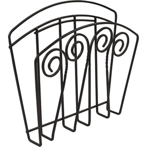 image:imageSpectrum Diversified Scroll Wall Mount Magazine Rack WallMounted Newspaper amp Catalog Holder for Home Office Magazine Holder amp Newspaper Organizer WallMounted Magazine StorageScroll Magazine Rack