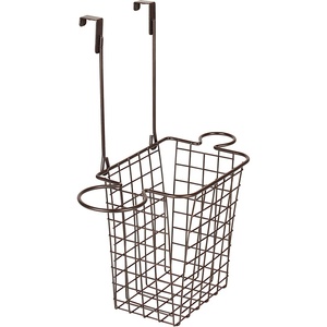 image:imageSpectrum Grid Over the Cabinet Styling Station Satin Nickel  Tall Bathroom amp Under Sink Organizer for Hair Dryer Beauty Tools Accessories amp Home EssentialsBronze