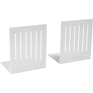 image:imageSpectrum Heavy Bookends for Book Shelves Cookbooks Vinyl Records No Skid Heavy Duty Metal Decorative Book Stopper Sturdy Steel Holder for Home Office Large Bookends for Heavy Books WhiteWhite