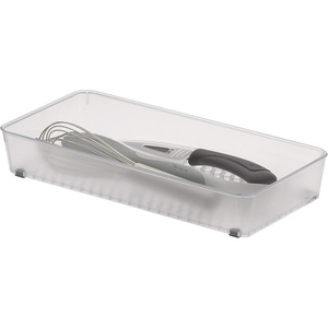 image:imageSpectrum Hexa 6 x 12 Drawer Organizer for Kitchen Utensils with Innovative Honeycomb Base Design Silverware Tray for Cutlery and Flatware Storage Bathroom Vanity or Desk Solution Clear FrostClear Frost