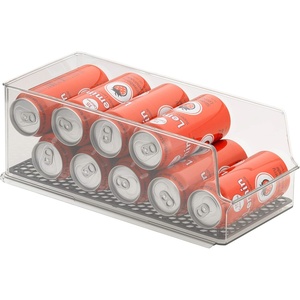 image:imageSpectrum Hexa inFridge Bin Tall Holder Dispenser Rack for Storage and Organization Holds Drink Cans Meats Produce and More Clear