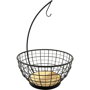 image:imageSpectrum Madison Fruit Tree for Storage and Display of Fruit Vegetables Produce on Kitchen Counter Dining Room Table Light WoodBlack