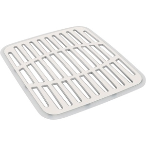 image:imageSpectrum Small Sink Mat Protector for Kitchen Sink with Raised Feet for Quick Drying and Water Flow Soft Rubber Non Slip Surface Protects Dishes Glassware for Stainless Steel Sinks ButtercreamButtercream