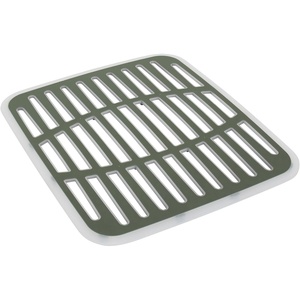 image:imageSpectrum Small Sink Mat Protector for Kitchen Sink with Raised Feet for Quick Drying and Water Flow Soft Rubber Non Slip Surface Protects Dishes Glassware for Stainless Steel Sinks ButtercreamThyme
