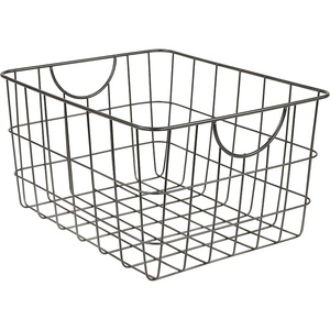 image:imageSpectrum Utility Steel Wire Storage Basket for Kitchen Pantry Organization amp Closet Shelves with Easy Grip Handles Durable Metal Basket Organizer with Open Design for Easy Viewing Industrial GrayIndustrial Gray