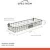 image:imageLong Wall Mounted Wire Basket Tray with Label for Kitchen Pantry Bathroom and Laundry Storage Vintage Gray Wire Basket Wall Mount Steel Organizer Spectrum Basket for Pantry Wall Mount Storage