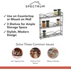 image:imageSpectrum 3 Tier Spice Rack Organizer Black Countertop Wire Shelf Spice Rack for Modern Kitchen Pantry Cabinet Organize Spices with Three Tier Spice Shelf for Kitchen Storage with Wall Mount Option3Tier