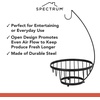 image:imageSpectrum Ashley Small Fruit Basket with Banana Hanger for Kitchen Counter Black Fruit Bowl and Vegetable Storage Stand with Banana Hook Holder for Countertop Produce OrganizationBlack