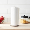 image:imageSpectrum Ashley Standing Paper Towel Holder with Weighted Base for Kitchen Countertop Organization Modern Upright Paper Towel Dispenser for Jumbo amp Standard Size Rolls Satin Nickel Finish