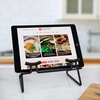 image:imageSpectrum Cookbook Stand for Kitchen Counter Tops Modern Recipe Book Holder Black Angled Elevated Steel Recipe Organizer for Displaying Cook Books and Tablet Recipes in Kitchen Dining Room Storage
