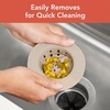 image:imageSpectrum Cora Kitchen Sink Drain Strainer for Food Debris Waste Plastic Spiral Sink Drain Stopper Cover Catcher Filter Food Hair Prevents Drain Clogging in Sinks Showers Baths 45 Inch Gray amp ClearTaupe