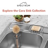 image:imageSpectrum Cora Kitchen Sink Drain Strainer for Food Debris Waste Plastic Spiral Sink Drain Stopper Cover Catcher Filter Food Hair Prevents Drain Clogging in Sinks Showers Baths 45 Inch Gray amp ClearTaupe
