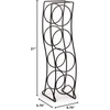 image:imageSpectrum Curve 4 Bottle Wine Rack Holder for Bar amp Countertop Bottle Storage Modern Vertical Sturdy Steel Wire Rack Holds Standard amp Jumbo Bottles Standing Organizer for Kitchen Pantry Matte Black