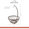image:imageSpectrum Diversified Ashley Fruit Tree amp Basket Banana Hanger amp Fruit Basket Produce Saver Banana Holder amp Open Wire Fruit Bowl for Kitchen Counter amp Dining Table 57824Bronze