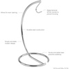image:imageSpectrum Diversified Euro Banana Holder Countertop Fruit Tree Sturdy Steel Banana Hanger amp Soft Pretzel Display for Home or Bar Countertop Food Storage Satin Nickel 42978Chrome