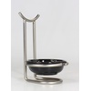 image:imageSpectrum Diversified Euro Standing Spoon Rest with Ceramic Dish Upright Utensil Holder for Stovetop amp Kitchen Counter Organization Modern Vertical Design ChromeBlackSatin NickelBlack