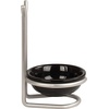 image:imageSpectrum Diversified Euro Standing Spoon Rest with Ceramic Dish Upright Utensil Holder for Stovetop amp Kitchen Counter Organization Modern Vertical Design ChromeBlackSatin NickelBlack