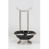 image:imageSpectrum Diversified Euro Standing Spoon Rest with Ceramic Dish Upright Utensil Holder for Stovetop amp Kitchen Counter Organization Modern Vertical Design ChromeBlackSatin NickelBlack