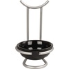 image:imageSpectrum Diversified Euro Standing Spoon Rest with Ceramic Dish Upright Utensil Holder for Stovetop amp Kitchen Counter Organization Modern Vertical Design ChromeBlackSatin NickelBlack