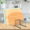 image:imageSpectrum Euro Cutting Board Holder Stand for Countertop or Inside Kitchen Cabinet Organization Industrial Gray 8 Slot Cutting Board Drying Rack or Cabinet Plate Bakeware Storage Organizer1 Count