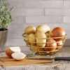 image:imageSpectrum Euro Gold Wire Fruit Basket for Kitchen Countertop Storage Sturdy Steel Metal Wire Decorative Fruit Bowl for Fresh Produce Vegetables Bread amp Snacks Modern Open Design for Airflow