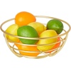 image:imageSpectrum Euro Gold Wire Fruit Basket for Kitchen Countertop Storage Sturdy Steel Metal Wire Decorative Fruit Bowl for Fresh Produce Vegetables Bread amp Snacks Modern Open Design for Airflow